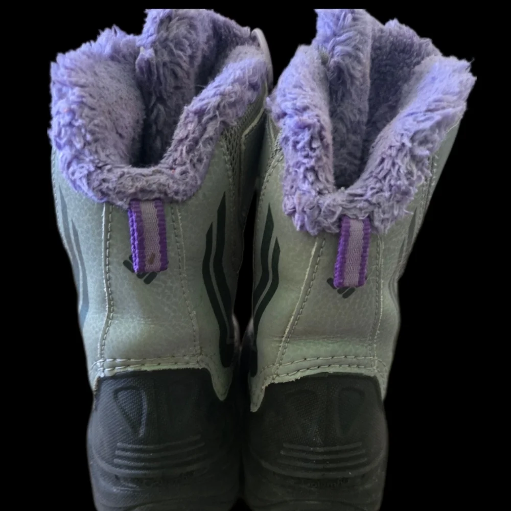 Columbia Bugaboot Plus‎ IV Omni-Heat Boots Purple Youth Girls Size 4
